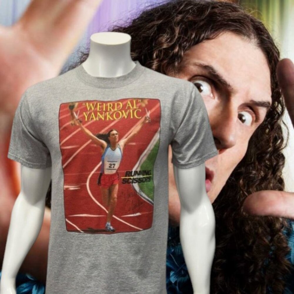 Vintage 90s Weird Al Yankovic "Running with Scissors Tour" Signed Auto T-Shirt M